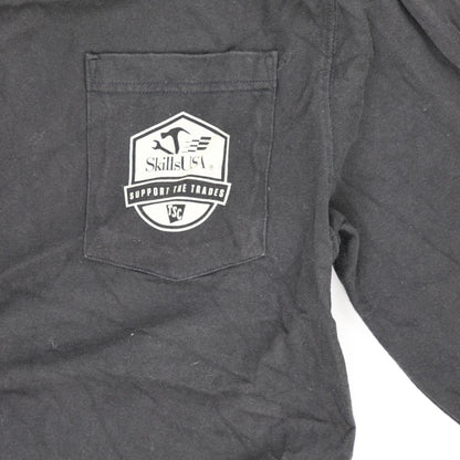 Carhartt SkillsUSA Support The Trades Black Long Sleeve Loose Fit T-Shirt Small Cotton Workwear Crew Neck