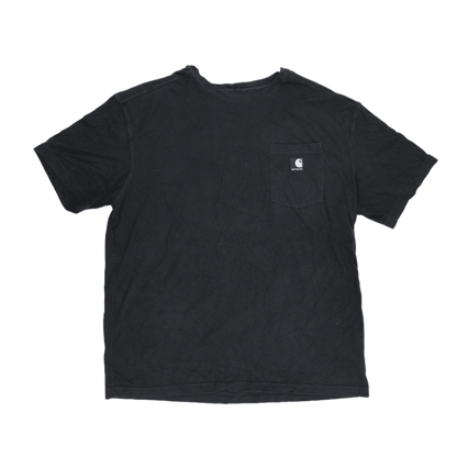 Carhartt Black Pocket T-Shirt XL 60 Cotton 40 Polyester Crew Neck Casual Workwear