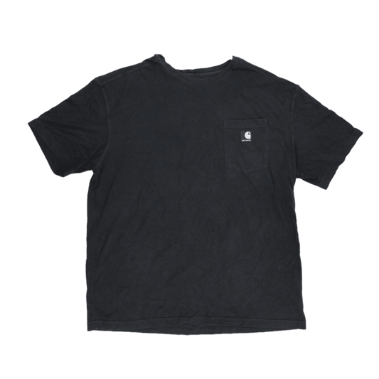 Carhartt Black Pocket T-Shirt XL 60 Cotton 40 Polyester Crew Neck Casual Workwear
