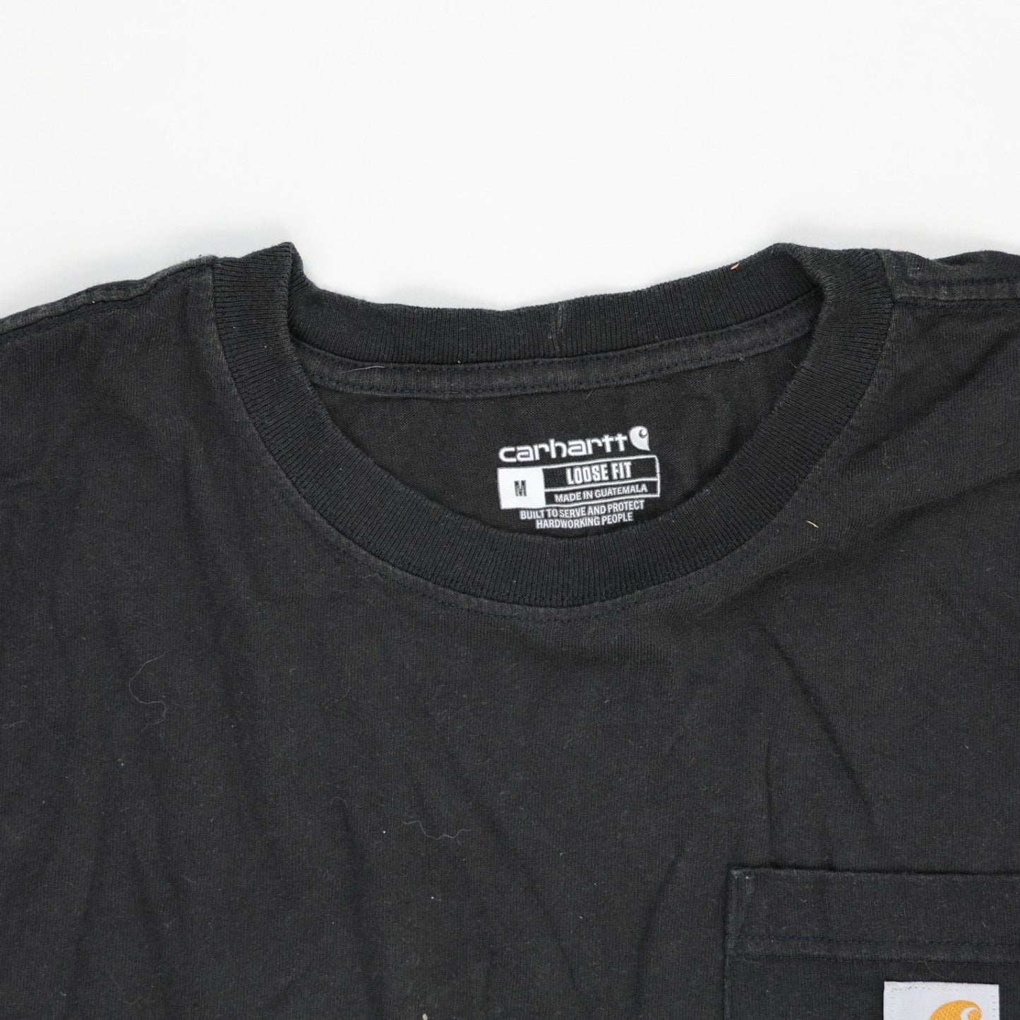 Carhartt Black Loose Fit Pocket T-Shirt Men Medium Cotton Crew Neck