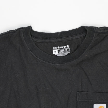 Carhartt Black Loose Fit Pocket T-Shirt Men Medium Cotton Crew Neck