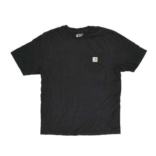 Carhartt Black Loose Fit Pocket T-Shirt Men Medium Cotton Crew Neck