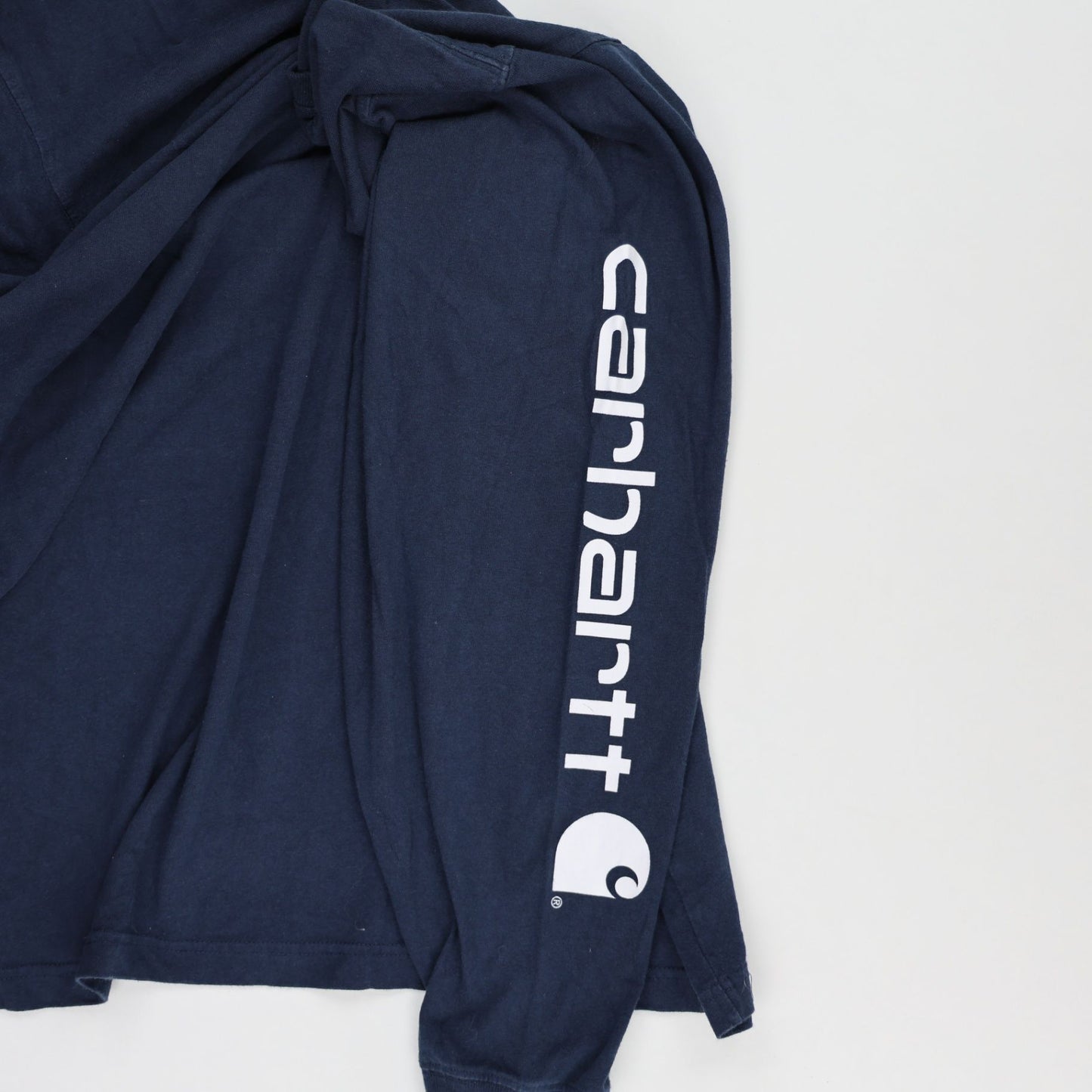 Carhartt Navy Blue Long Sleeve T-Shirt XL Cotton Crew Neck