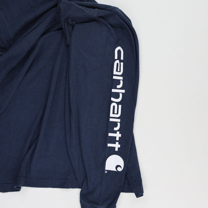 Carhartt Navy Blue Long Sleeve T-Shirt XL Cotton Crew Neck