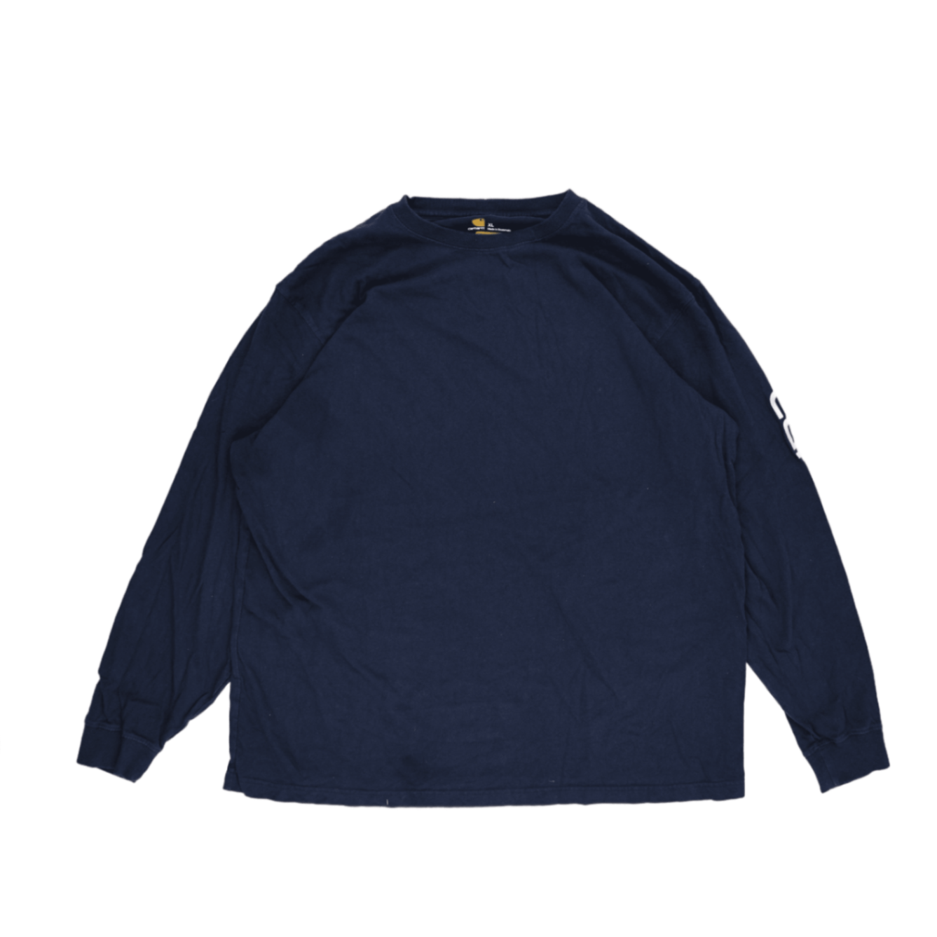 Carhartt Navy Blue Long Sleeve T-Shirt XL Cotton Crew Neck