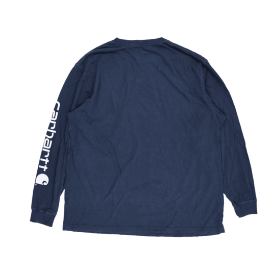 Carhartt Navy Blue Long Sleeve T-Shirt XL Cotton Crew Neck