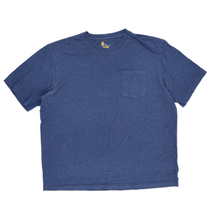 Carhartt Blue 2XL Original Fit Cotton Crew Neck T-Shirt for Men