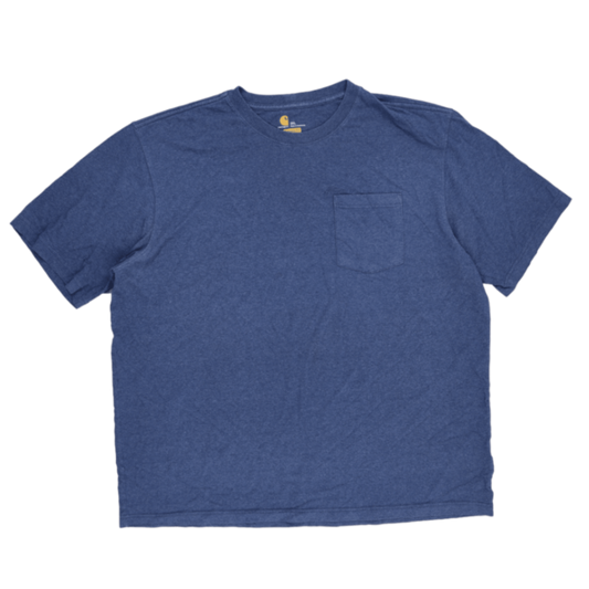 Carhartt Blue 2XL Original Fit Cotton Crew Neck T-Shirt for Men