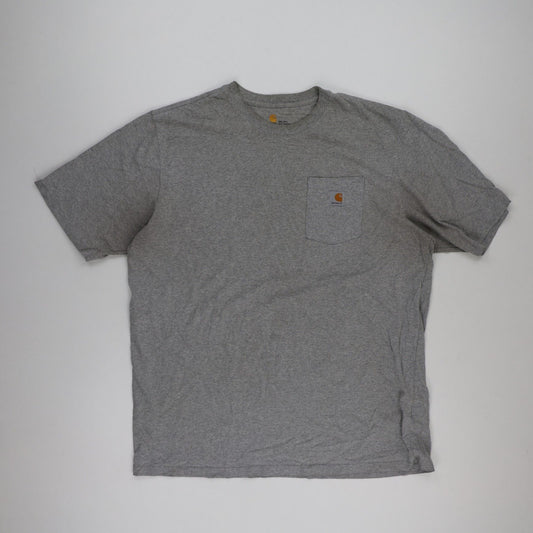 Carhartt Grey Workwear T-Shirt 2XL Tall Cotton Blend Crew Neck Short Sleeve
