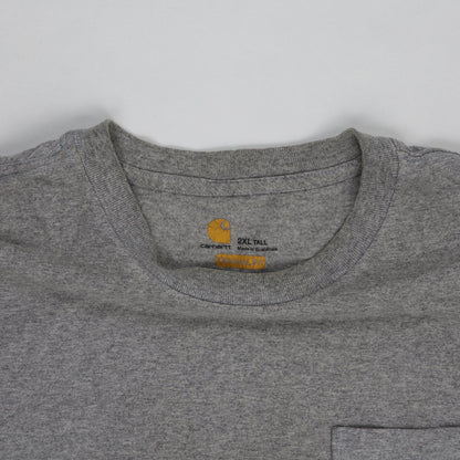 Carhartt Grey Workwear T-Shirt 2XL Tall Cotton Blend Crew Neck Short Sleeve