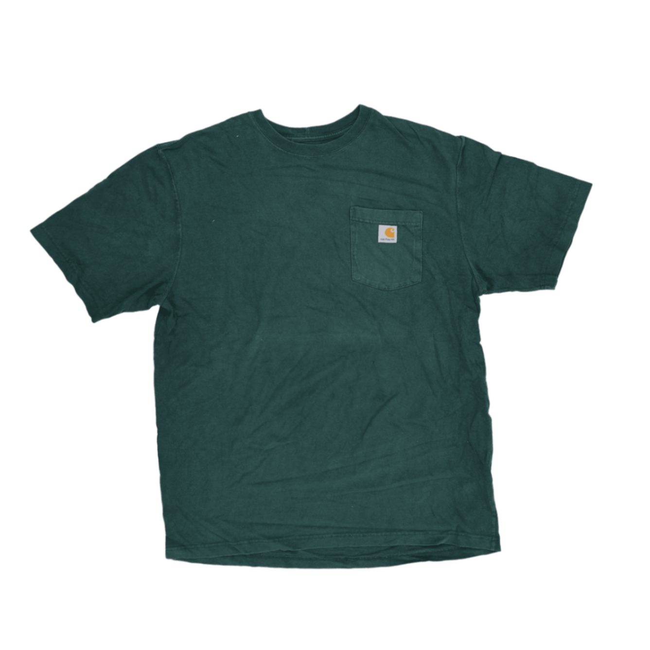 Carhartt Green Original Fit Pocket T-Shirt Large Tall Cotton Casual Crew Neck