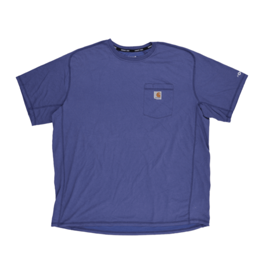 Carhartt Force Relaxed Fit Cotton T-Shirt Blue 2XL XXL Casual Workwear Crew Neck