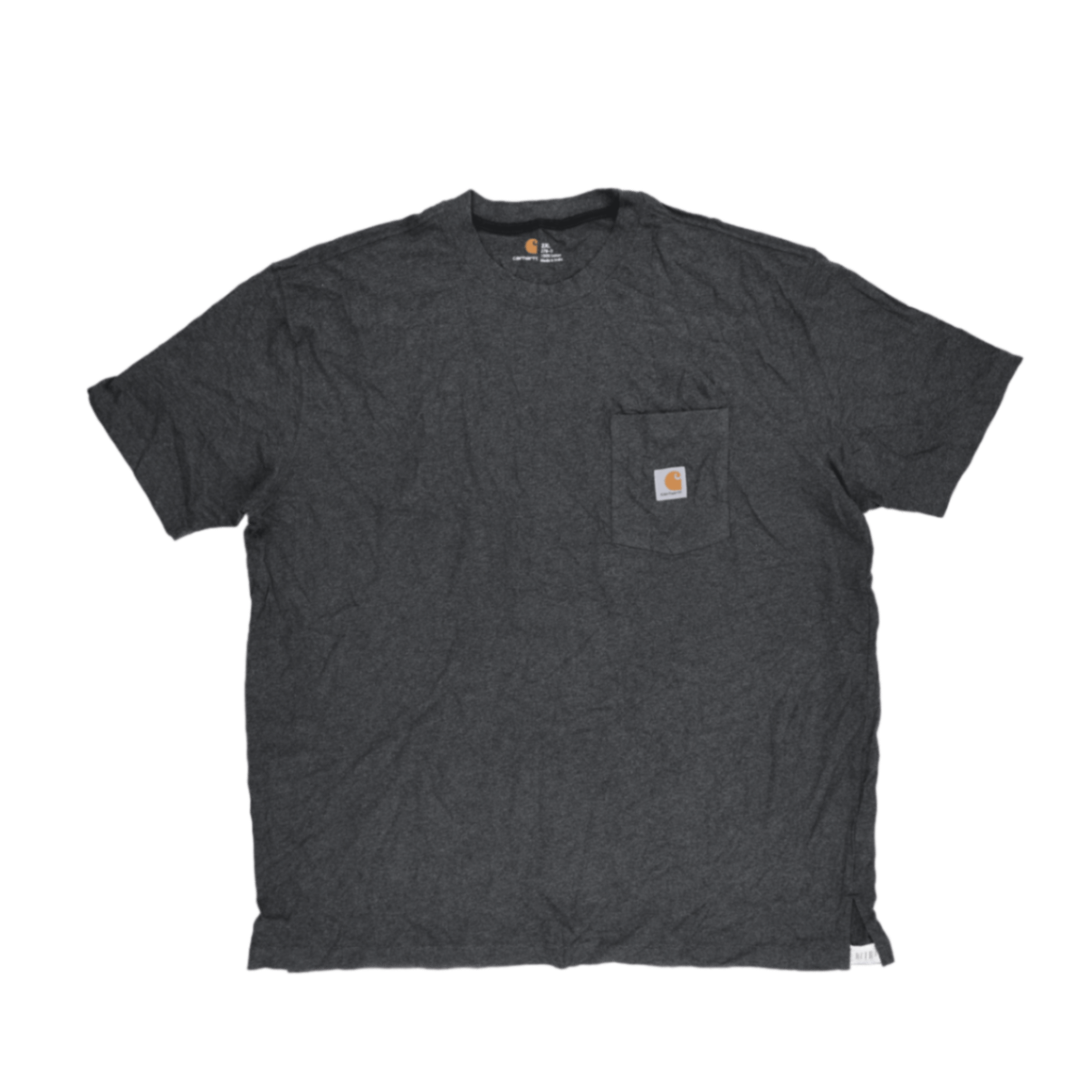 Carhartt Men's Charcoal Grey 2XL Pocket T-Shirt 100% Cotton Crew Neck Short Sleeve