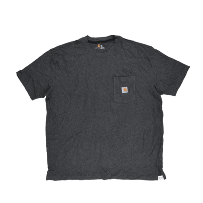 Carhartt Men's Charcoal Grey 2XL Pocket T-Shirt 100% Cotton Crew Neck Short Sleeve