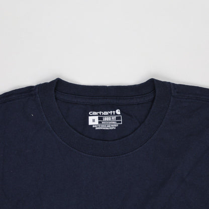 Carhartt Navy Loose Fit Pocket T-Shirt for Men Size Medium Cotton Classic Tee