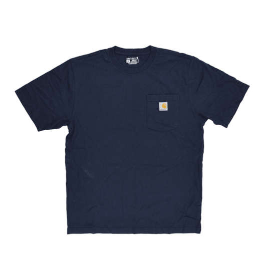 Carhartt Navy Loose Fit Pocket T-Shirt for Men Size Medium Cotton Classic Tee