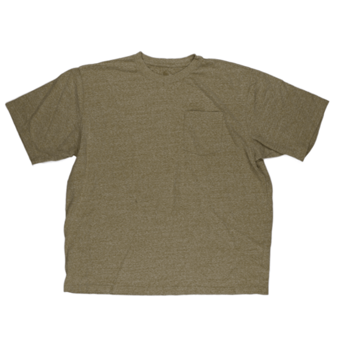 Carhartt 2XL Original Fit Pocket T-Shirt Khaki Brown Cotton Casual Crew Neck Vintage