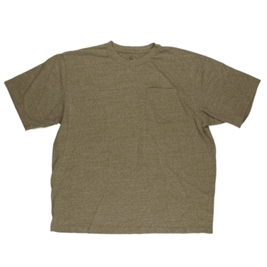 Carhartt 2XL Original Fit Pocket T-Shirt Khaki Brown Cotton Casual Crew Neck Vintage