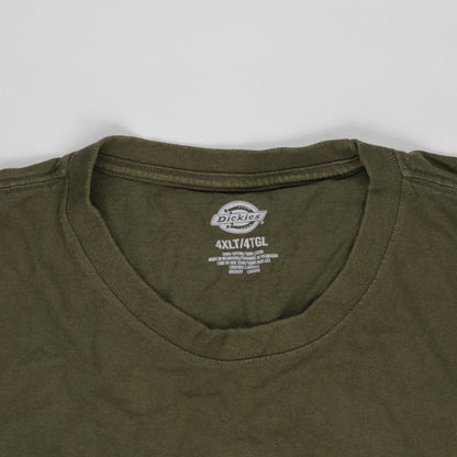 Dickies Olive Green 100 Percent Cotton Pocket T-Shirt 4XLT Casual Crew Neck Men