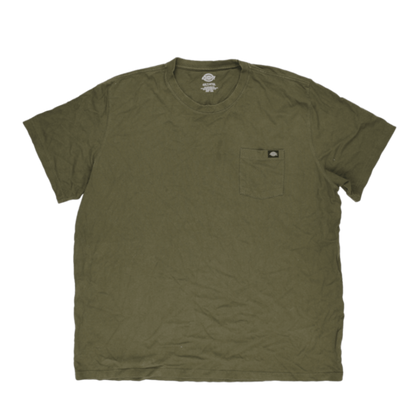 Dickies Olive Green 100 Percent Cotton Pocket T-Shirt 4XLT Casual Crew Neck Men