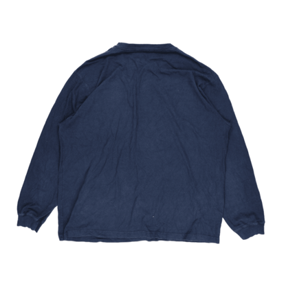Carhartt XL Navy Long Sleeve Henley Shirt Cotton Men's Clothing
