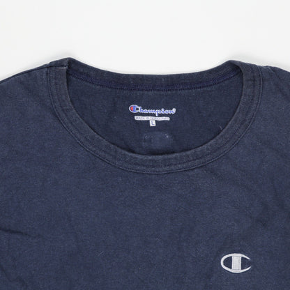 Champion Sleeveless Vest Top Navy Blue Large Cotton Blend Crew Neck