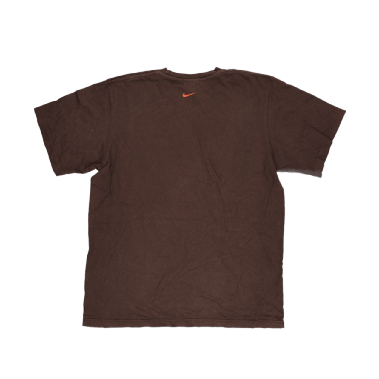 Nike Vintage Brown Just Do It Graphic T-Shirt Large 100% Cotton Crew Neck Casual