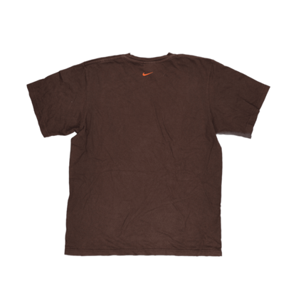 Nike Vintage Brown Just Do It Graphic T-Shirt Large 100% Cotton Crew Neck Casual