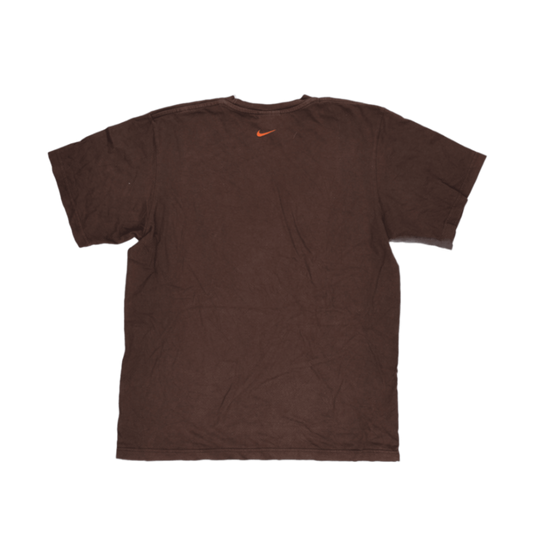 Nike Vintage Brown Just Do It Graphic T-Shirt Large 100% Cotton Crew Neck Casual