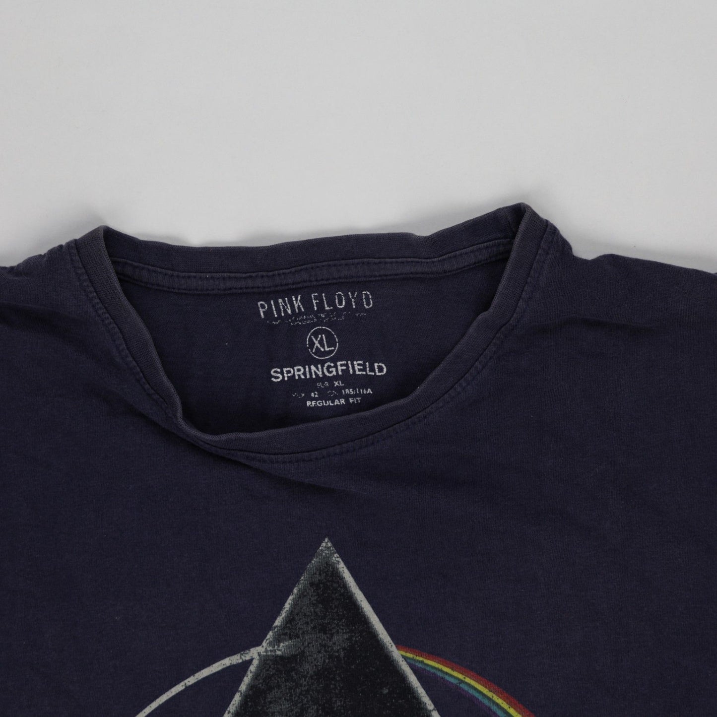 Springfield Pink Floyd The Dark Side Of The Moon T-Shirt Navy XL Cotton Crew Neck