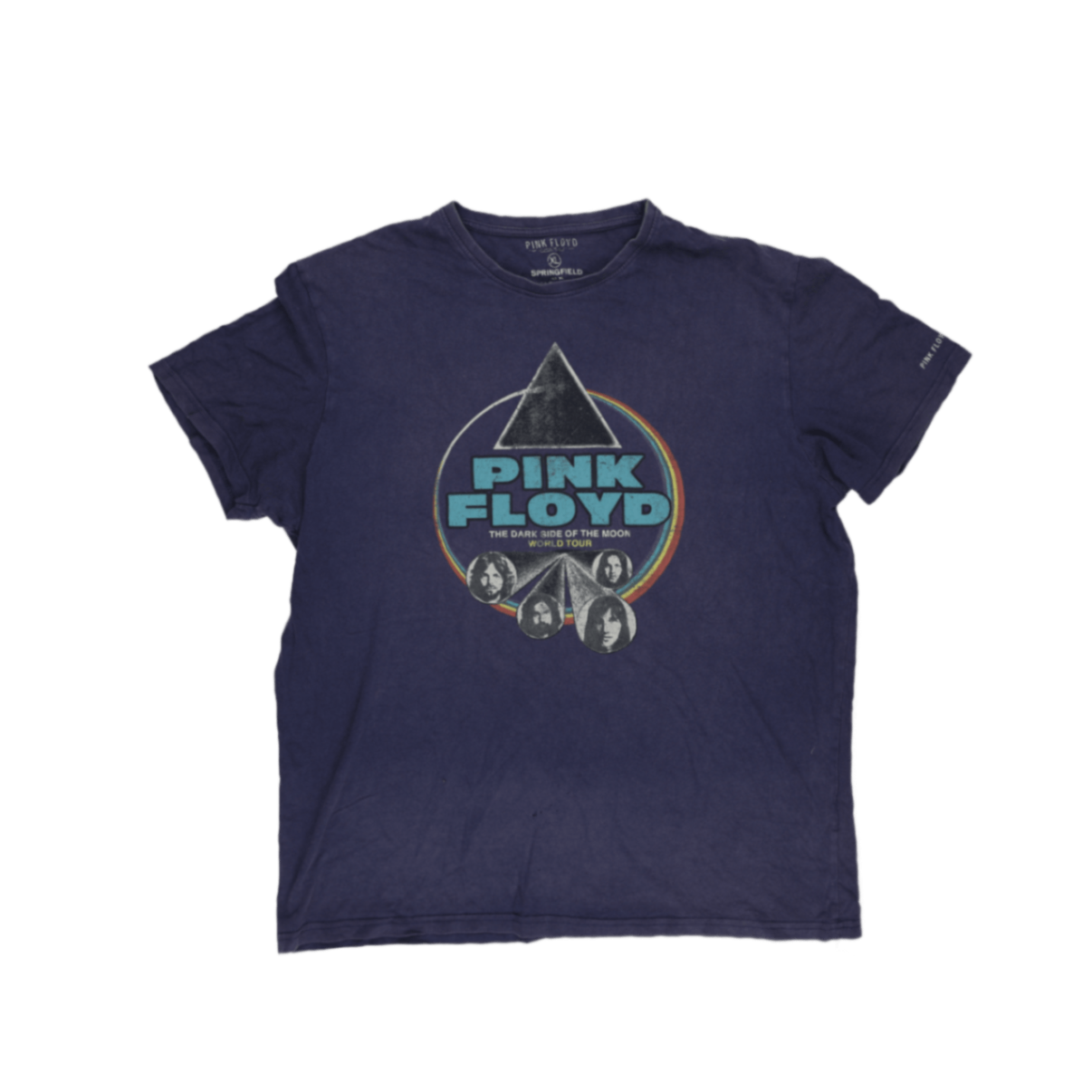 Springfield Pink Floyd The Dark Side Of The Moon T-Shirt Navy XL Cotton Crew Neck