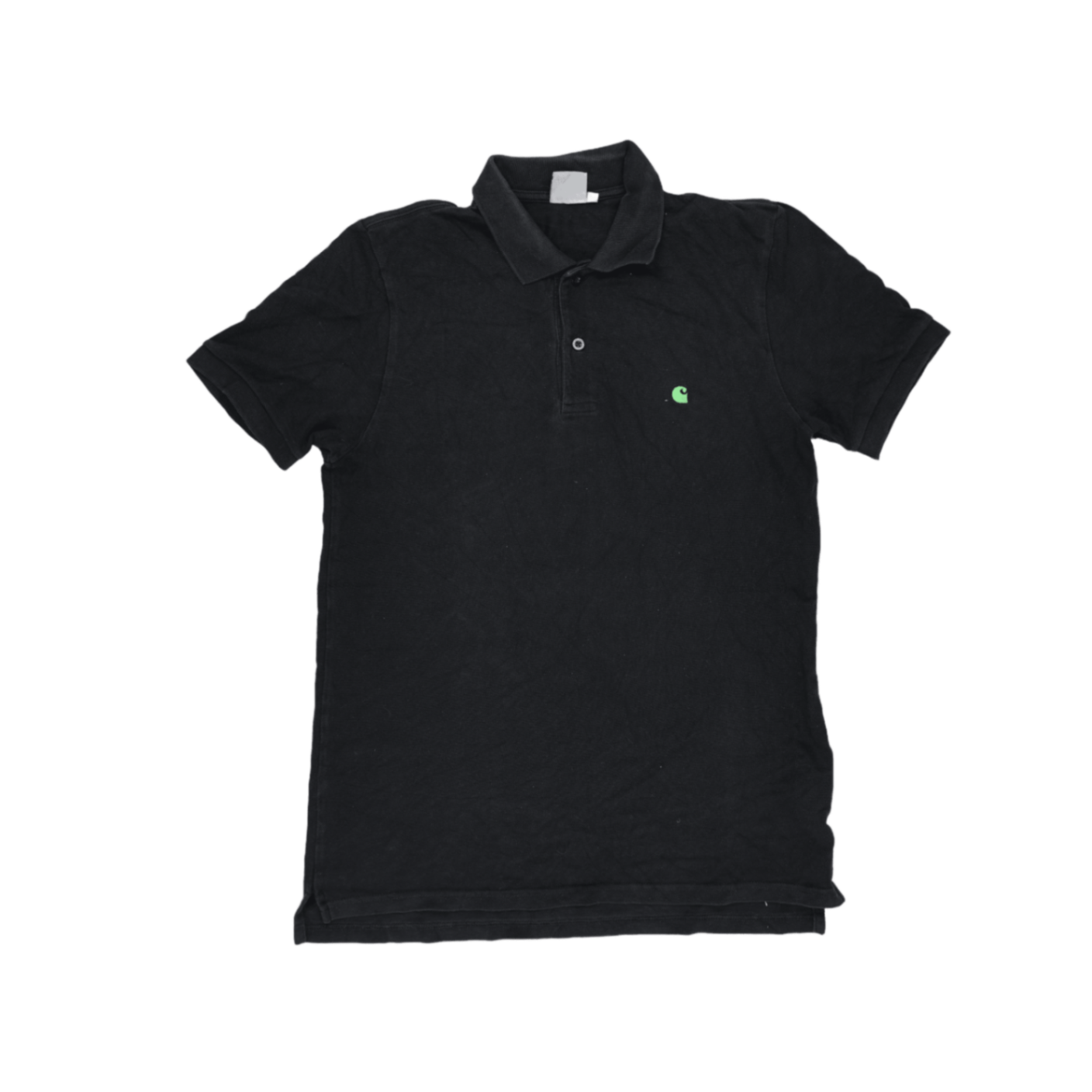 Carhartt Black Cotton Short Sleeve Polo Shirt Size Small