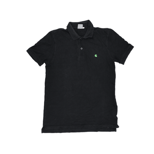 Carhartt Black Cotton Short Sleeve Polo Shirt Size Small