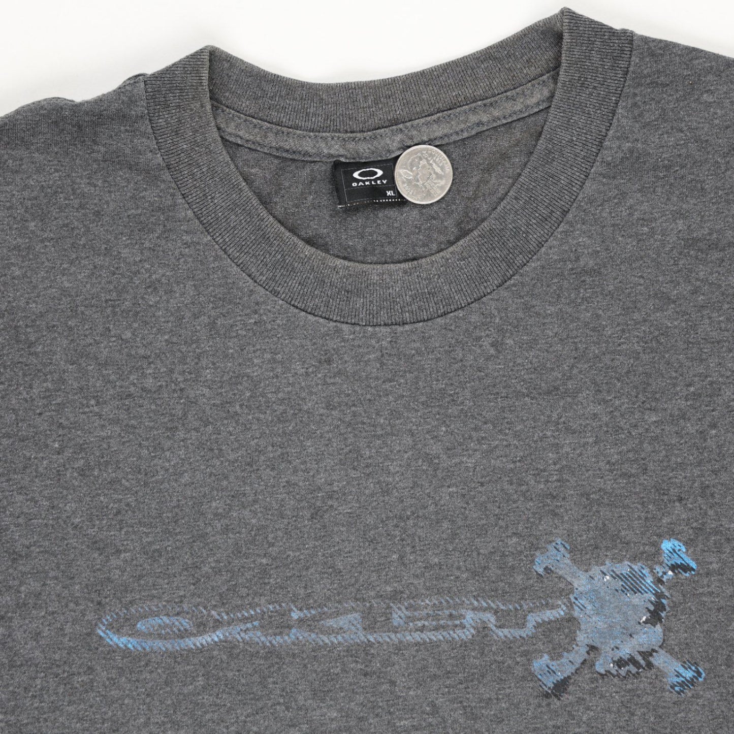 Vintage Oakley Graphic T-Shirt Charcoal XL Cotton Blend Crew Neck