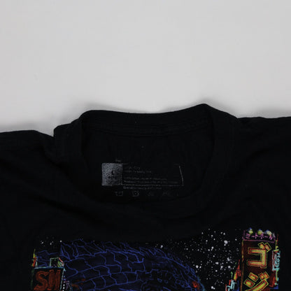 Single City Godzilla Black Graphic T-Shirt Large 100% Cotton Crew Neck