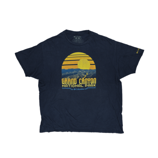 Columbia Grand Canyon Graphic T-shirt Navy Blue XXL Cotton Crew Neck
