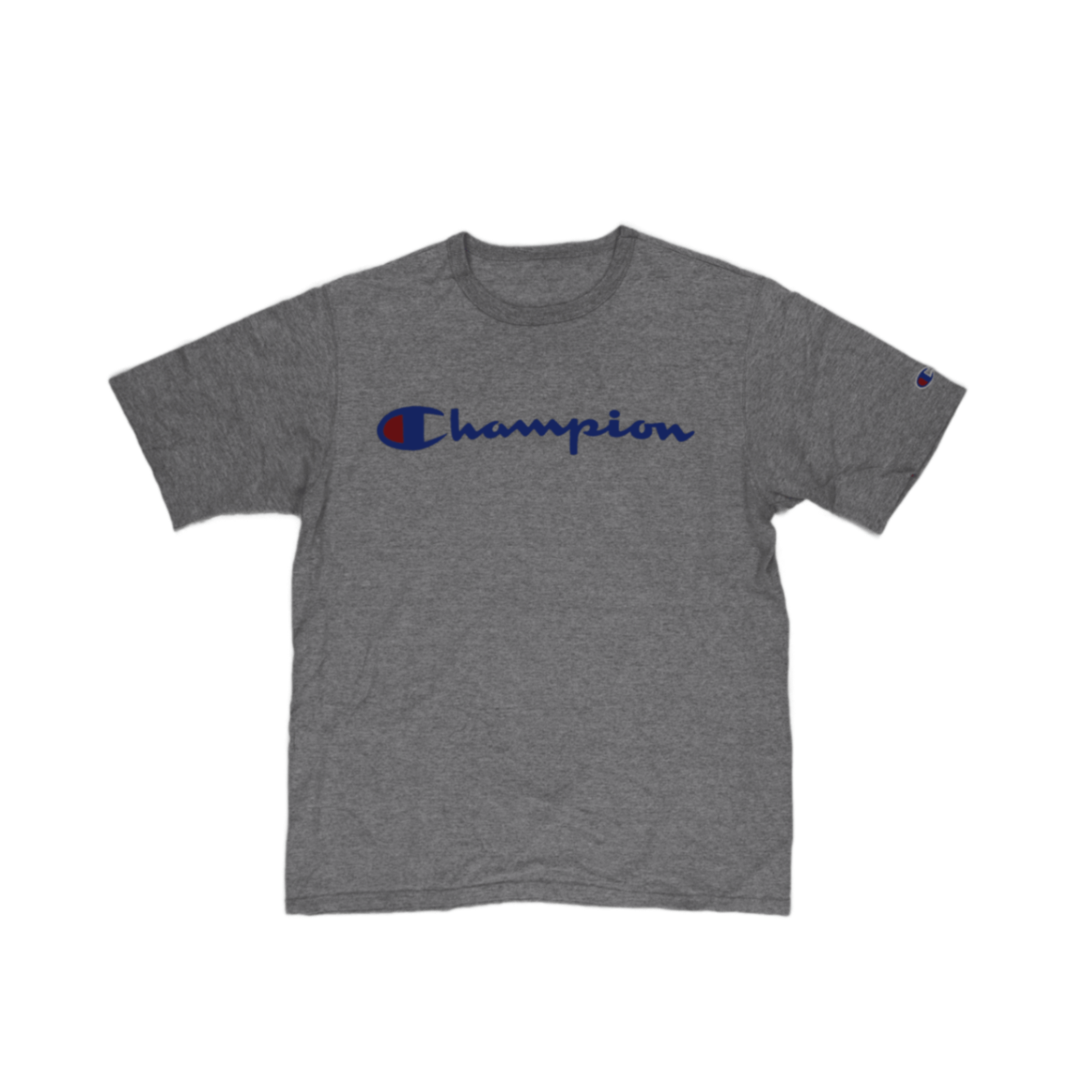 Champion Grey Crew Neck Cotton T-Shirt Size Large for Men