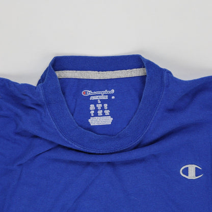 Champion Authentic Blue Crew Neck T-Shirt Large Cotton