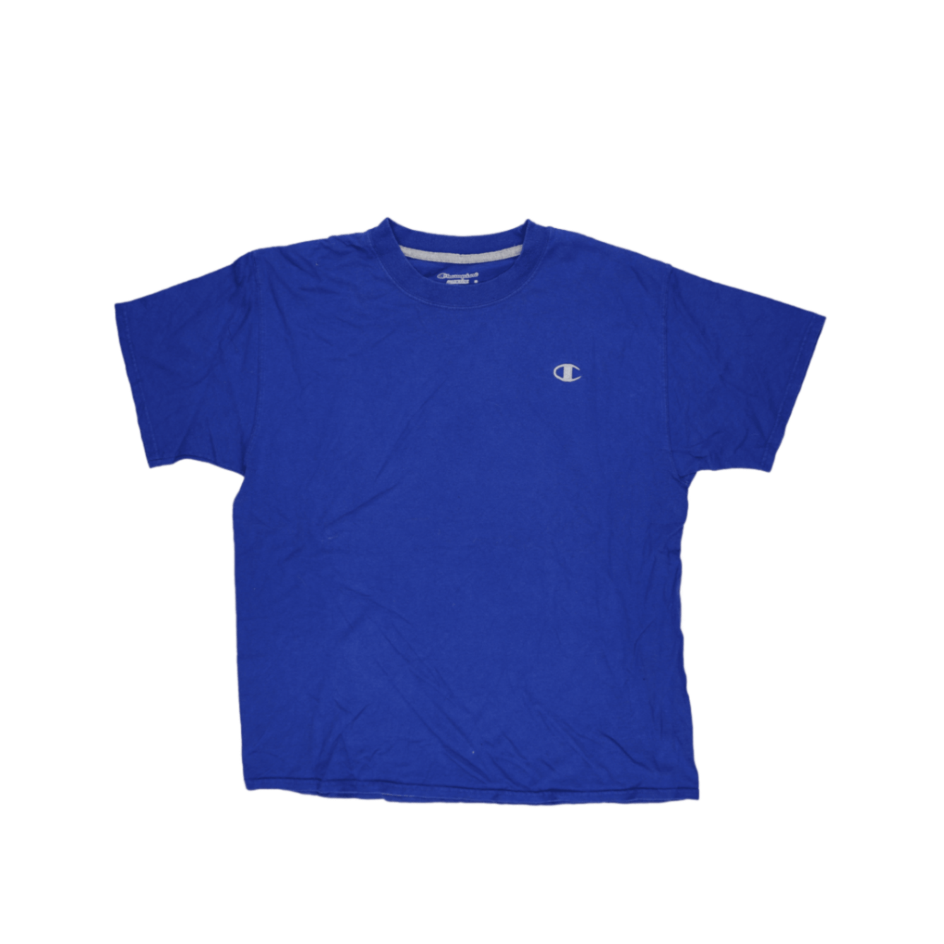 Champion Authentic Blue Crew Neck T-Shirt Large Cotton