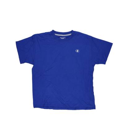 Champion Authentic Blue Crew Neck T-Shirt Large Cotton