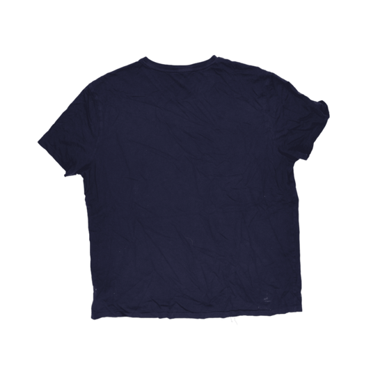 Ralph Lauren Navy Blue V-Neck Cotton T-Shirt Large Classic Fit