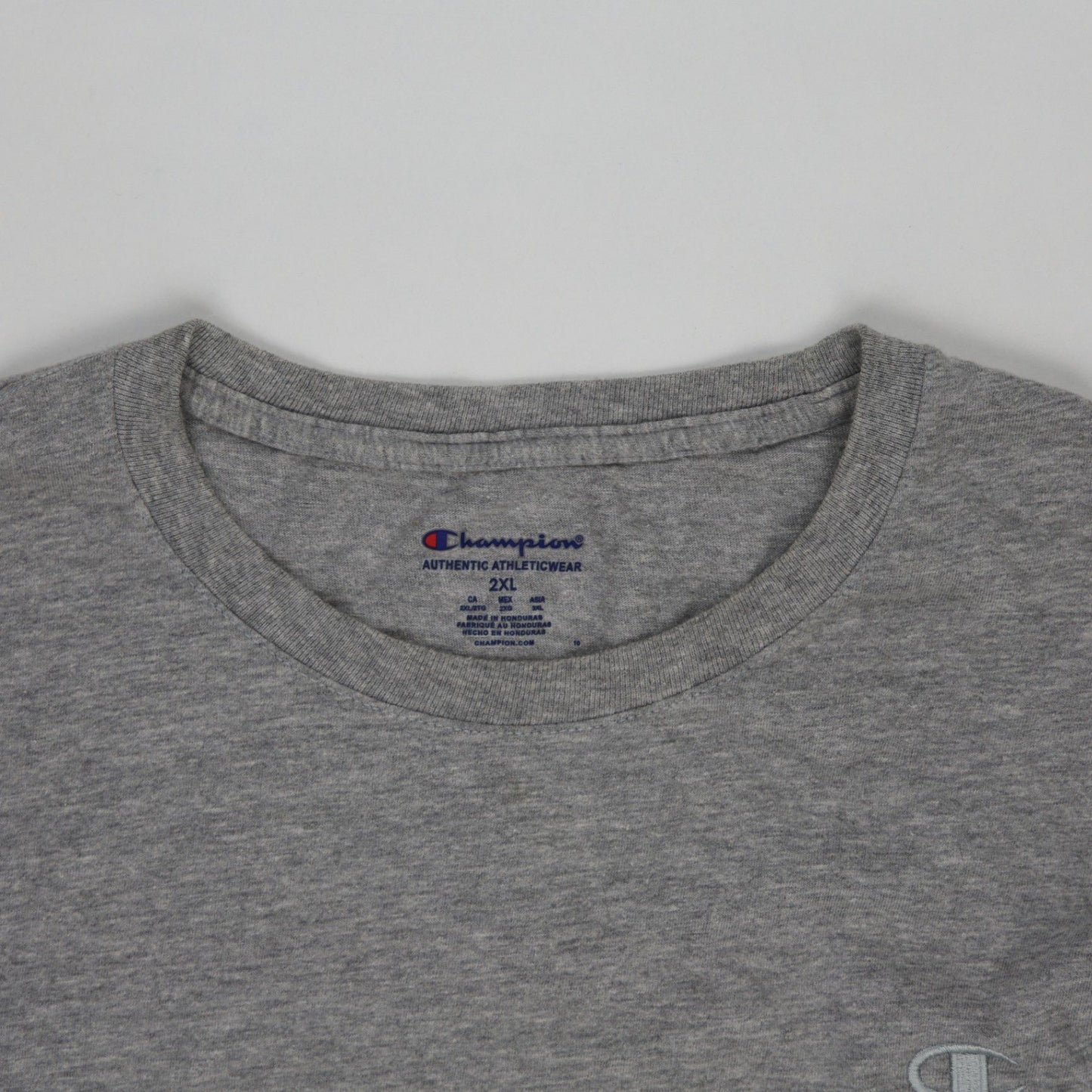Champion Men's Grey Crewneck T-Shirt 2XL Cotton