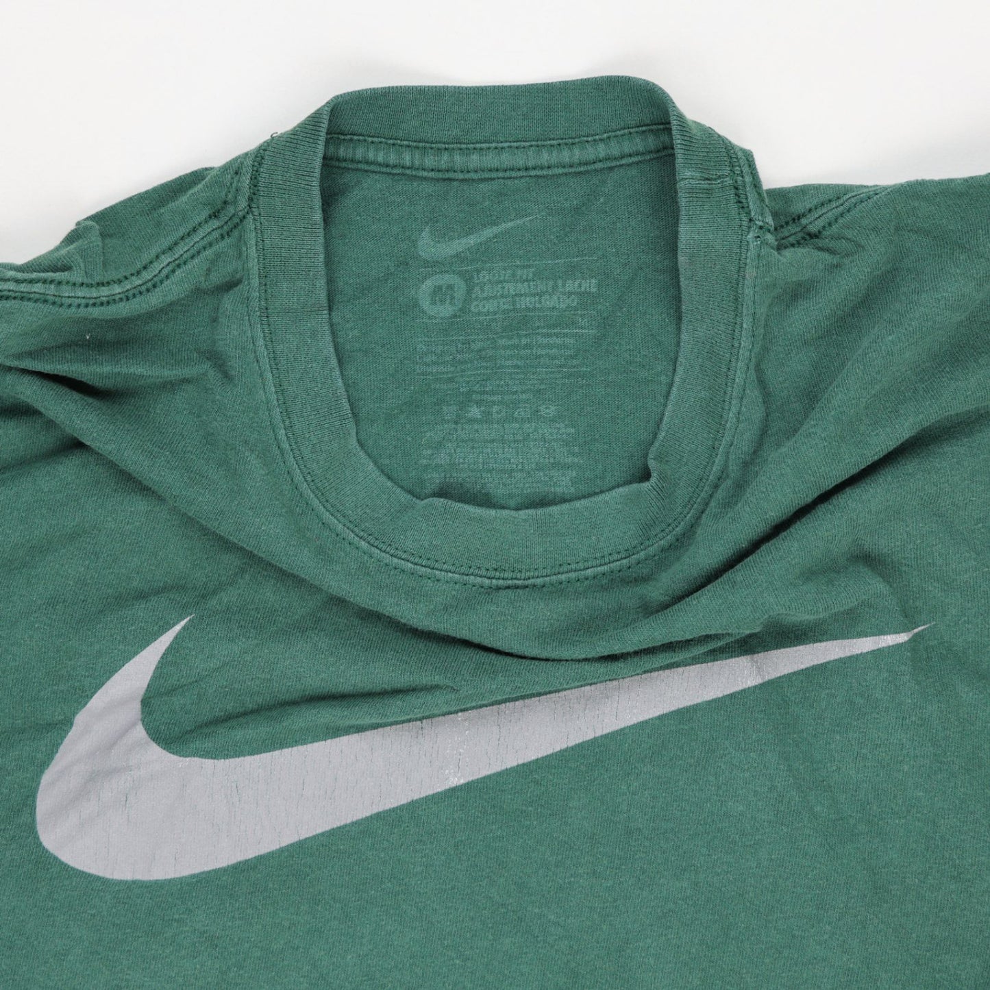 Nike Men's Green Short Sleeve Graphic T-Shirt Size Medium 100% Cotton Crew Neck