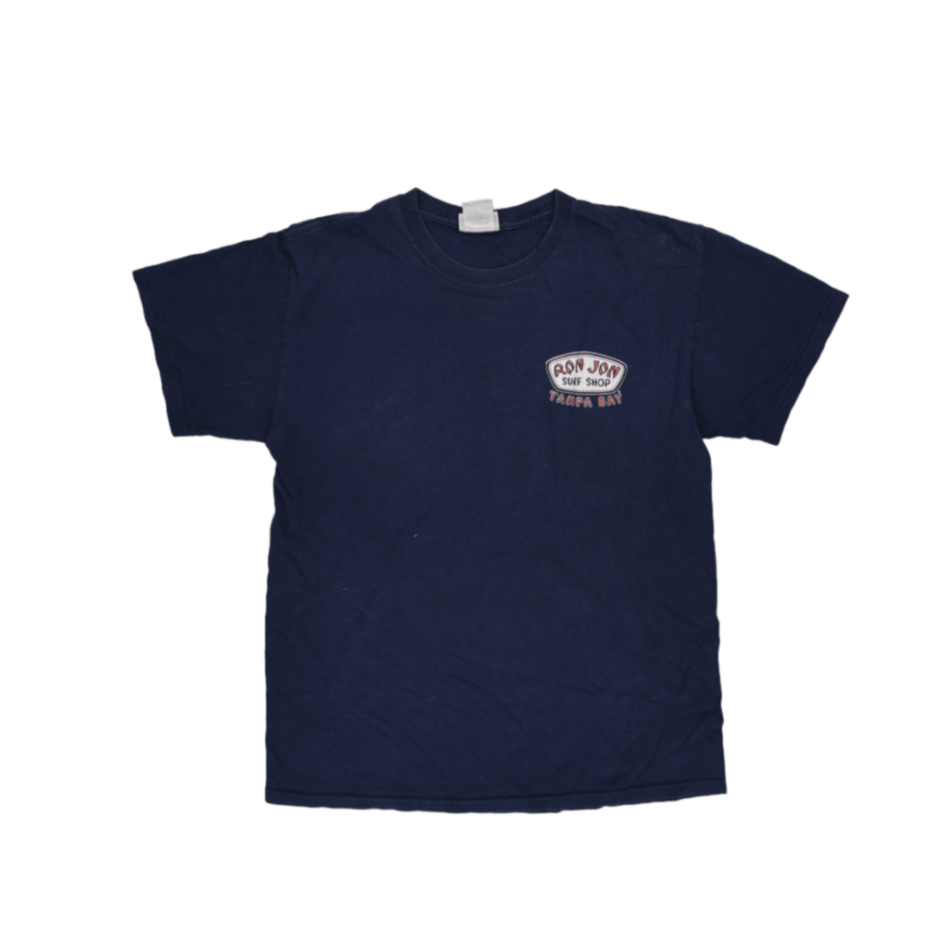 Ron Jon Surf Shop Navy Blue Vintage Logo T-Shirt Men Medium Cotton Crew Neck