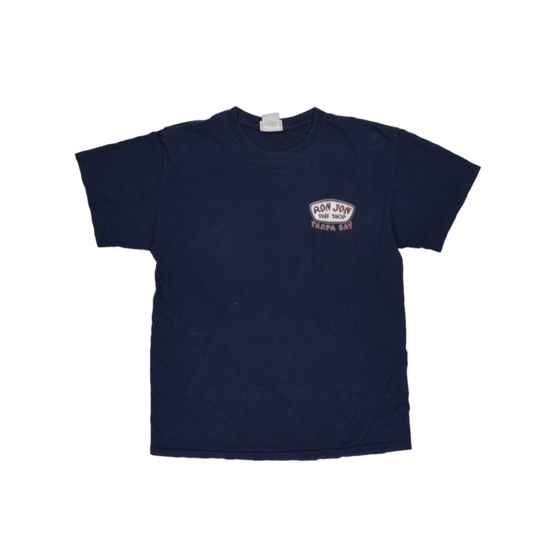 Ron Jon Surf Shop Navy Blue Vintage Logo T-Shirt Men Medium Cotton Crew Neck