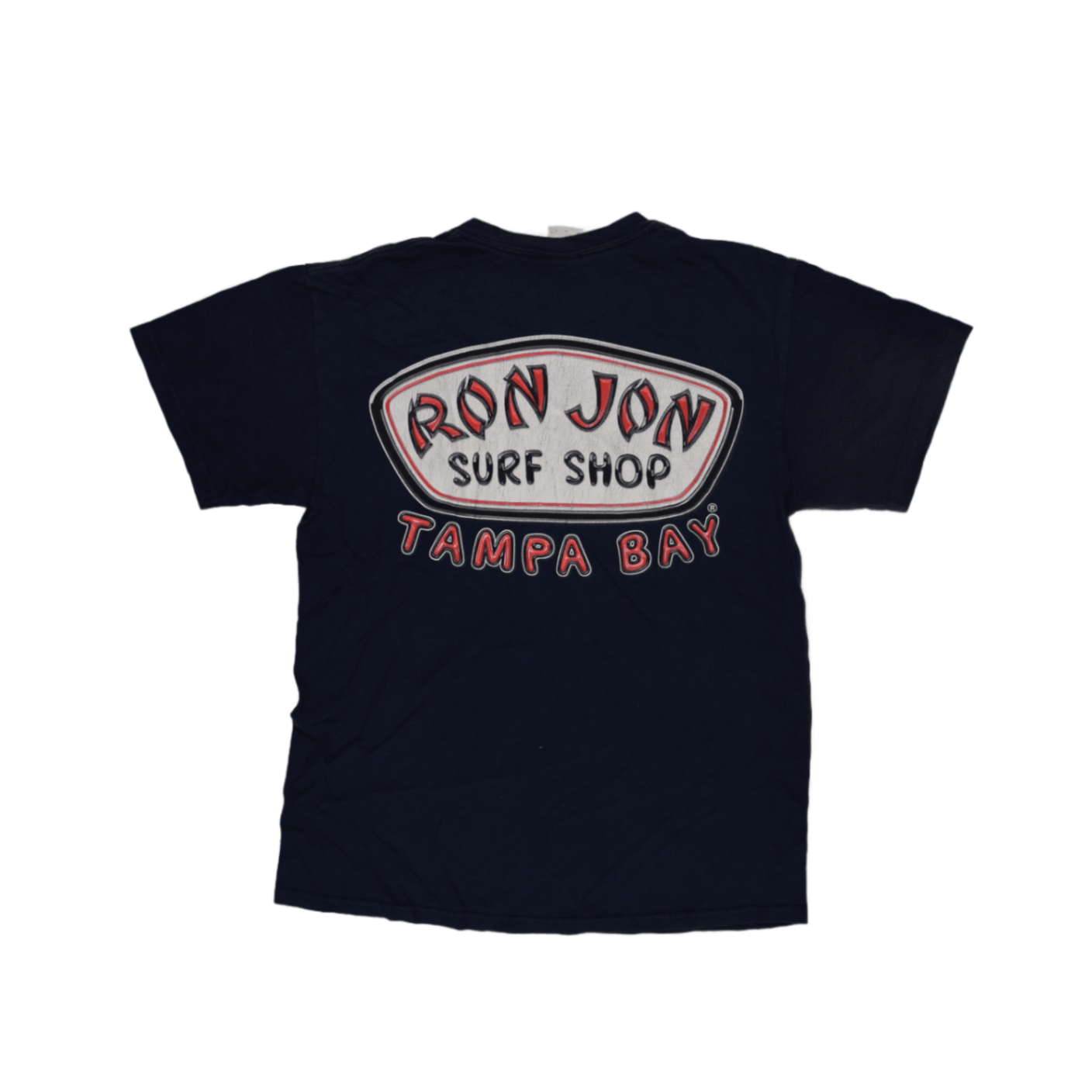 Ron Jon Surf Shop Navy Blue Vintage Logo T-Shirt Men Medium Cotton Crew Neck
