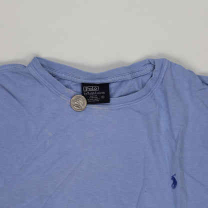 Ralph Lauren Blue Cotton Crew Neck T-Shirt Men's Medium 100% Cotton Casual