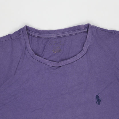 Ralph Lauren Men's Purple Cotton T-Shirt Size Medium Crew Neck Casual
