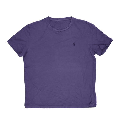 Ralph Lauren Men's Purple Cotton T-Shirt Size Medium Crew Neck Casual