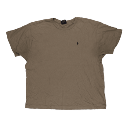 Ralph Lauren Vintage Tan Crew Neck T-Shirt XL 100 Percent Cotton